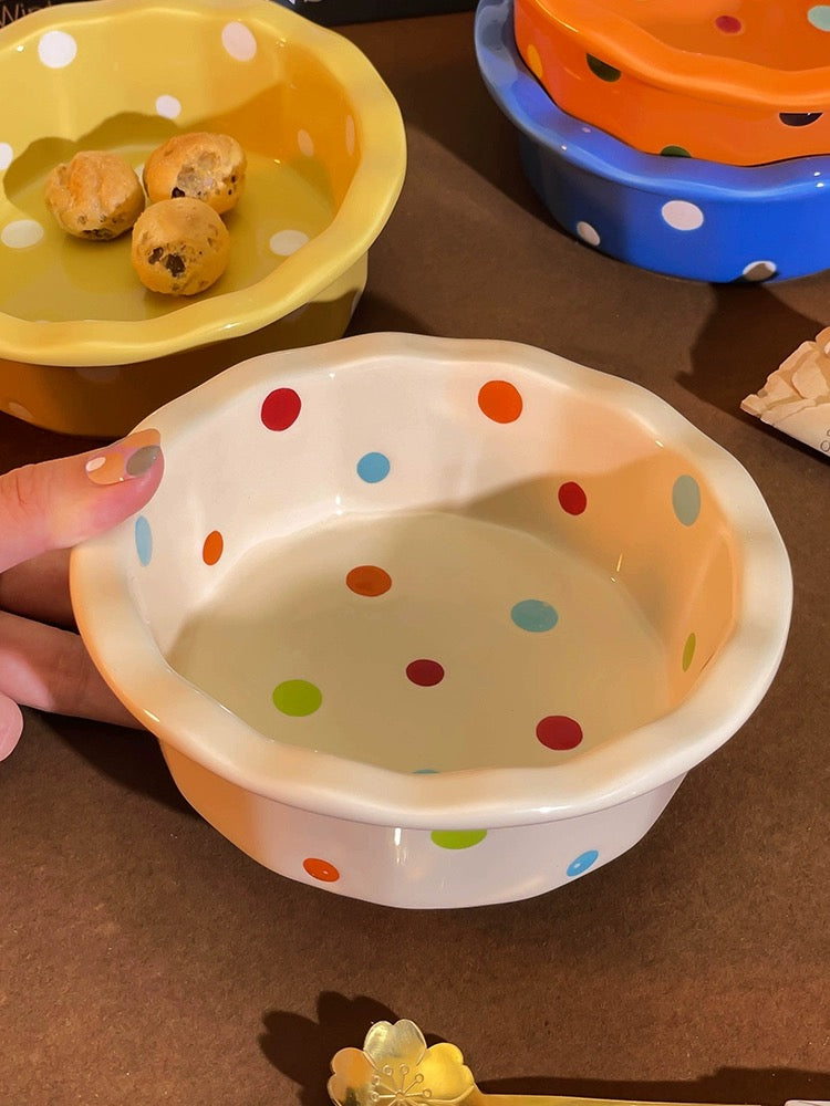 Bubble Barkie Colorful Polka Dot Pet Bowl