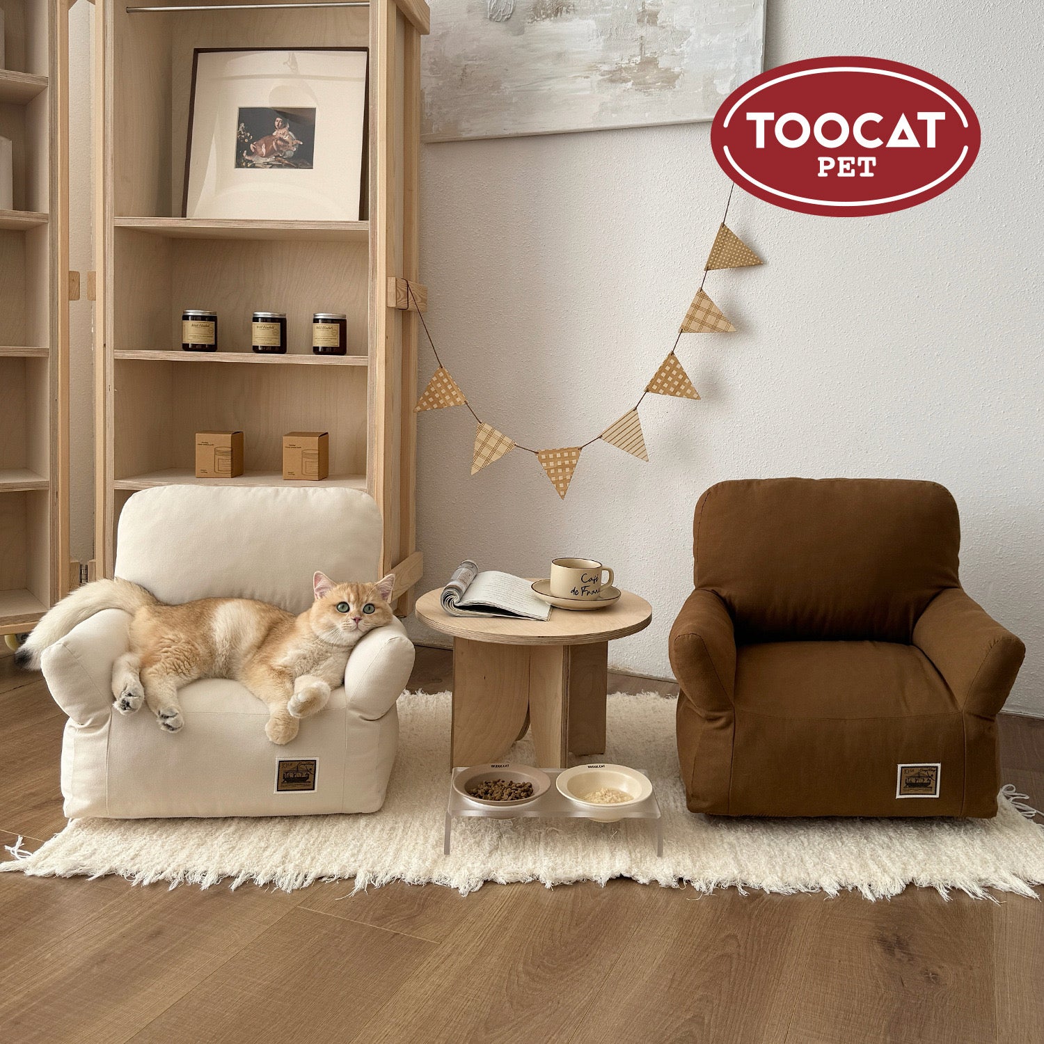 TOOCAT Korean-Style Washable Pet Sofa